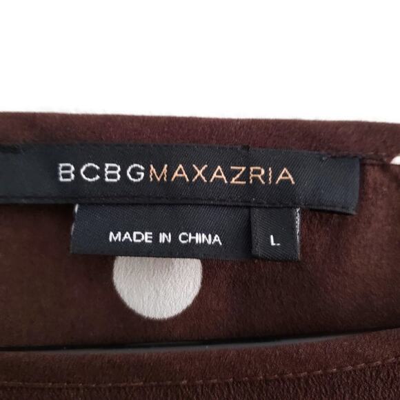 BCBGMaxAzria Women's Polka Dot Rolled Cuff Blouse Large - Picture 5 of 7